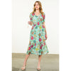 Maurice- Short Sleeve Floral Maxi Dress