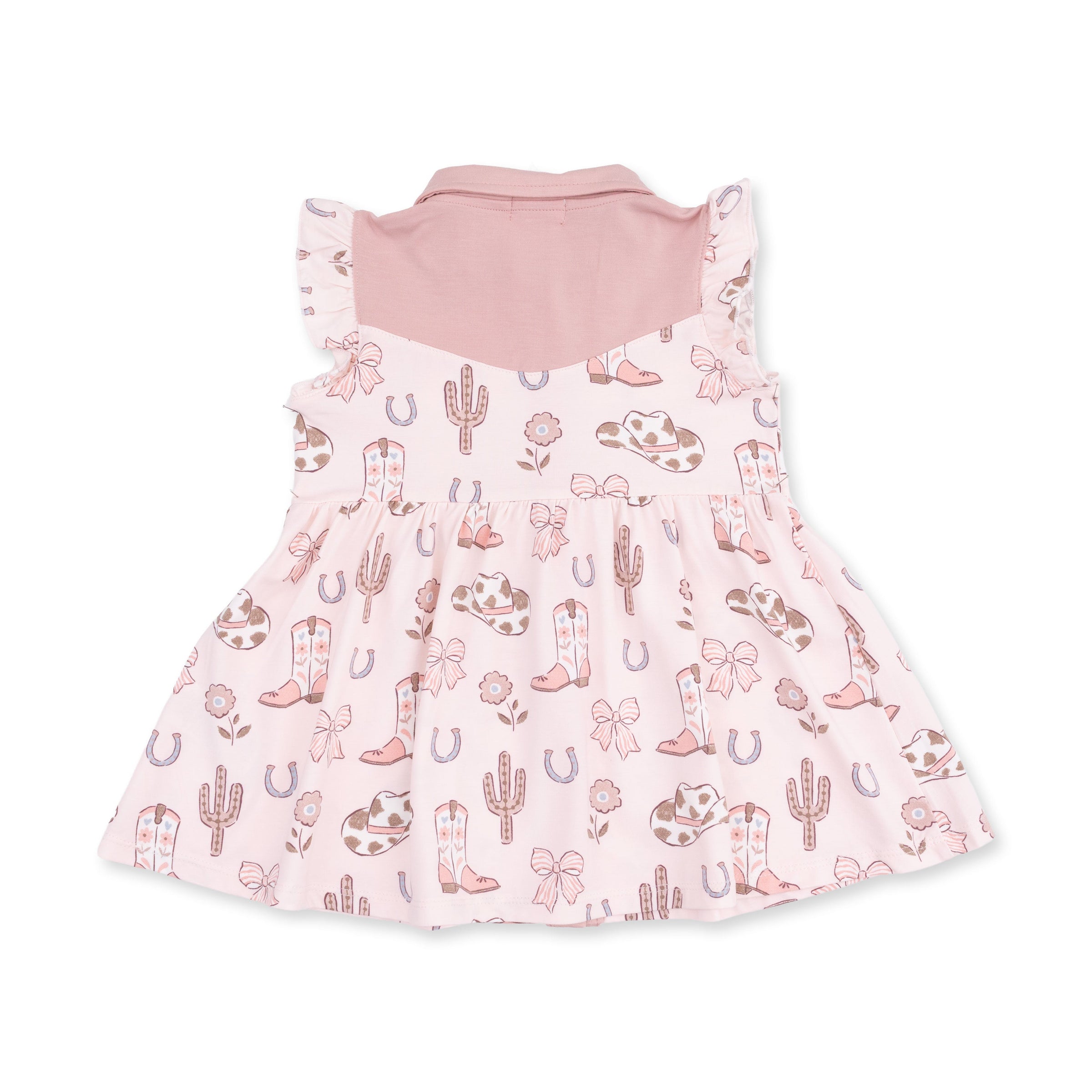 Cowgirl Boots and Bows - Western Pearl Snap Dress & Bloomer