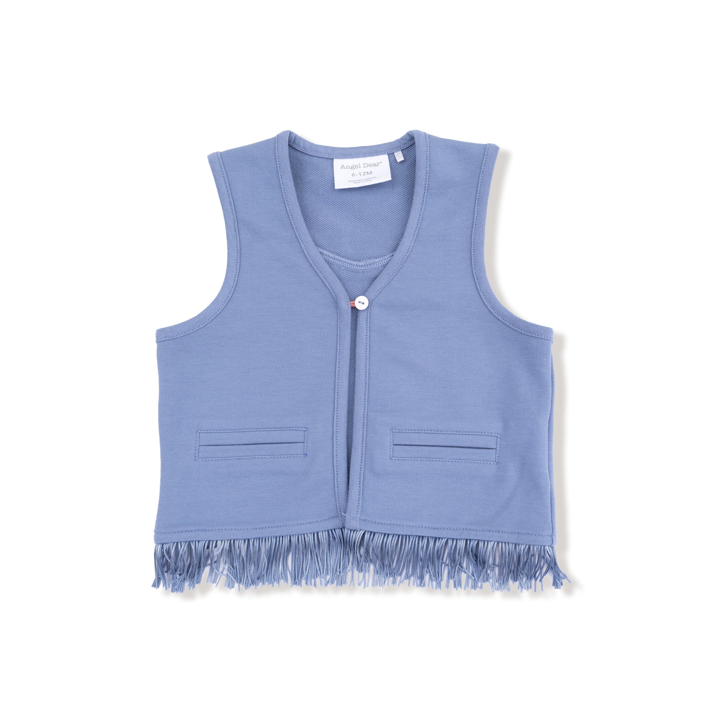 Country Blue - Western Fringe Vest