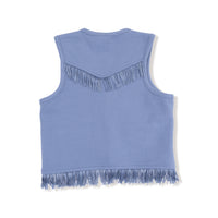 Country Blue - Western Fringe Vest