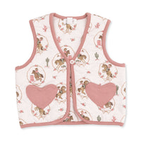 Cowgirl Cameos - Quilted Vest with Heart Pockets