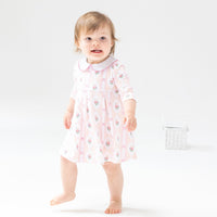 Ogee Lace Floral - Box Pleat Dress + Peter Pan Collar & Diaper Cover