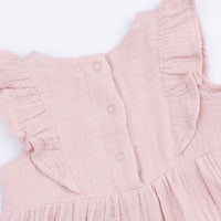 Lotus Flower Ducklings - Ruffle Sleeve Dress and Bloomer with Sunhat