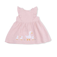 Lotus Flower Ducklings - Ruffle Sleeve Dress and Bloomer