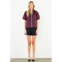 Melina - Polka Dot Puff Sleeve Top