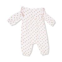 Petite Pointe Fleur - Long Sleeve Petal Ruffle Romper