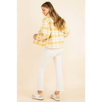KAYLA - Plaid Button Up Jacket