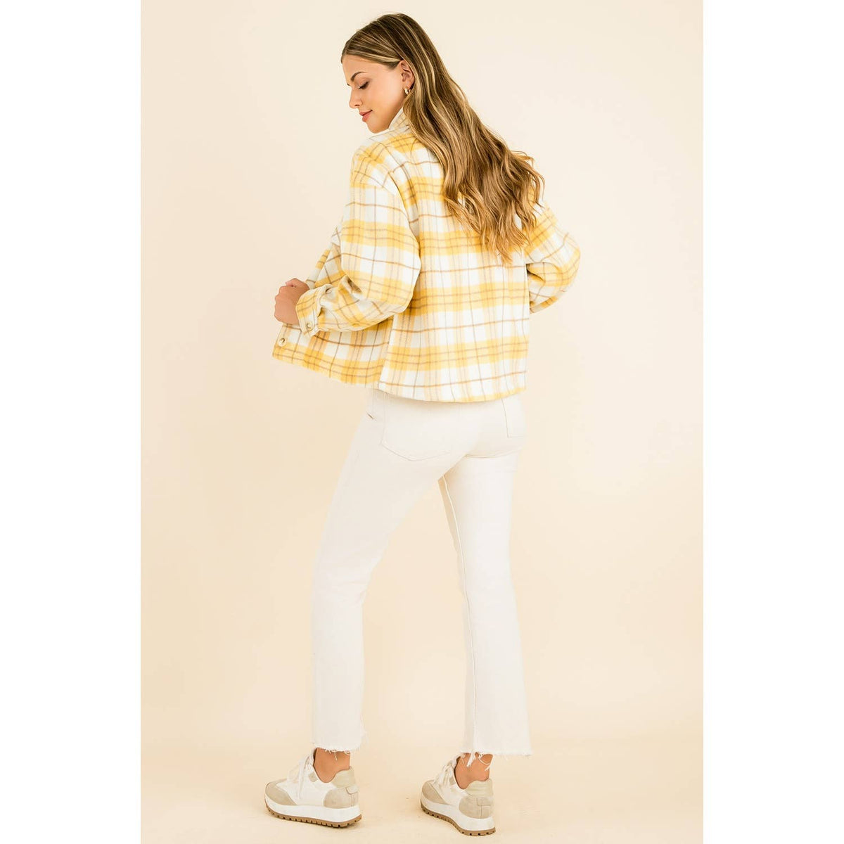 KAYLA - Plaid Button Up Jacket