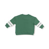 Varsity - Green - Cozy Drop Sleeve Sweatshirt with Varsity Stripes