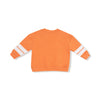 Varsity - Orange - Cozy Drop Sleeve Sweatshirt with Varsity Stripes