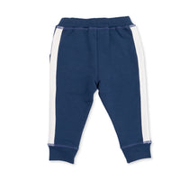 Solid Insignia Blue - Jogger Pant with Varsity Stripes