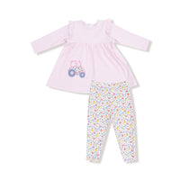 Fall Fruit Floral - Long Sleeve Dress with Legging