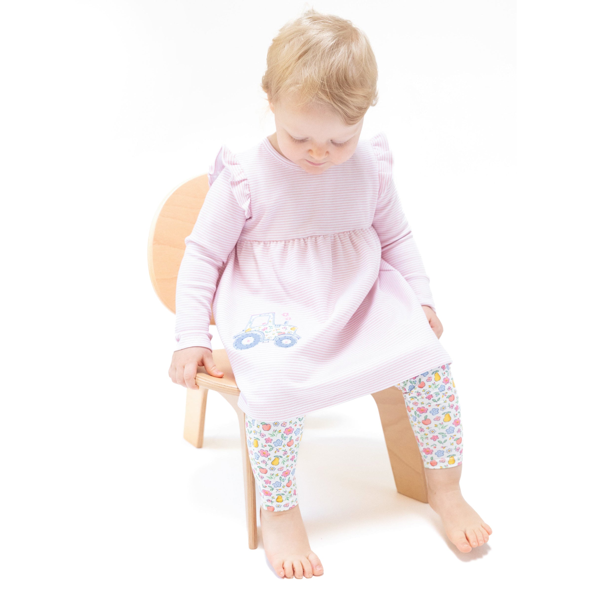 Fall Fruit Floral - Long Sleeve Dress with Legging