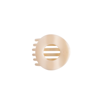 Almond Beige | Small | Flat Circle Hair Clip