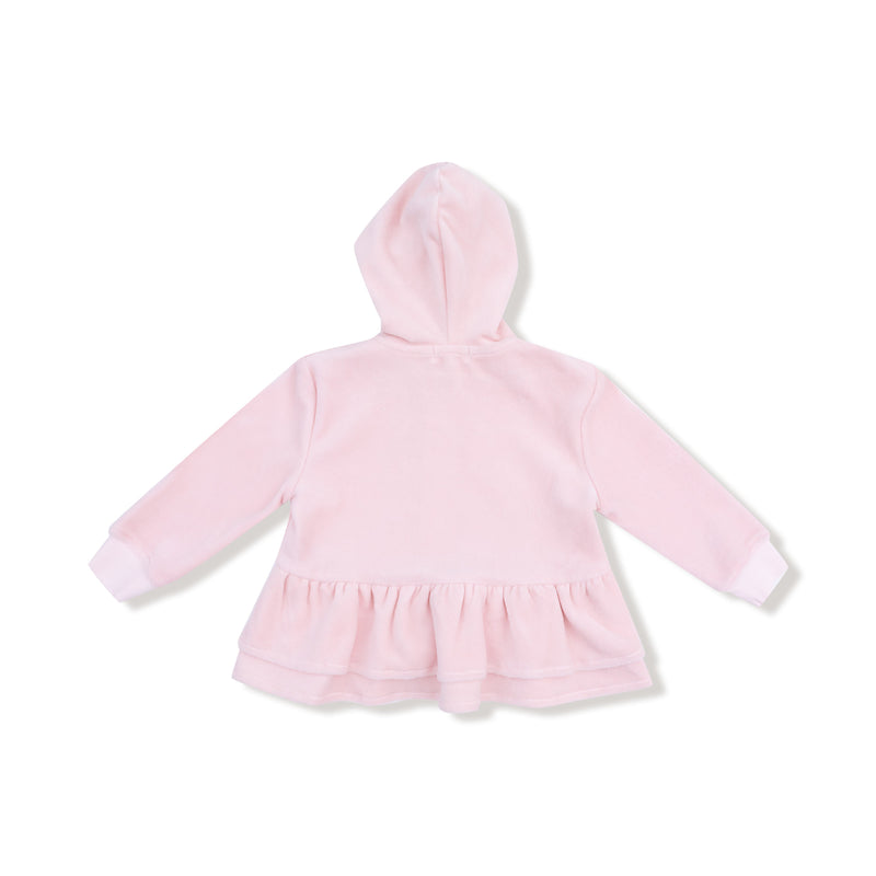 Velour Teddy Bear - Zip Peplum Hoodie + Jogger