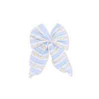 Odalys Floral Stripe - Large Bow