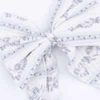 Kimberly Floral Stripe - Large Bow