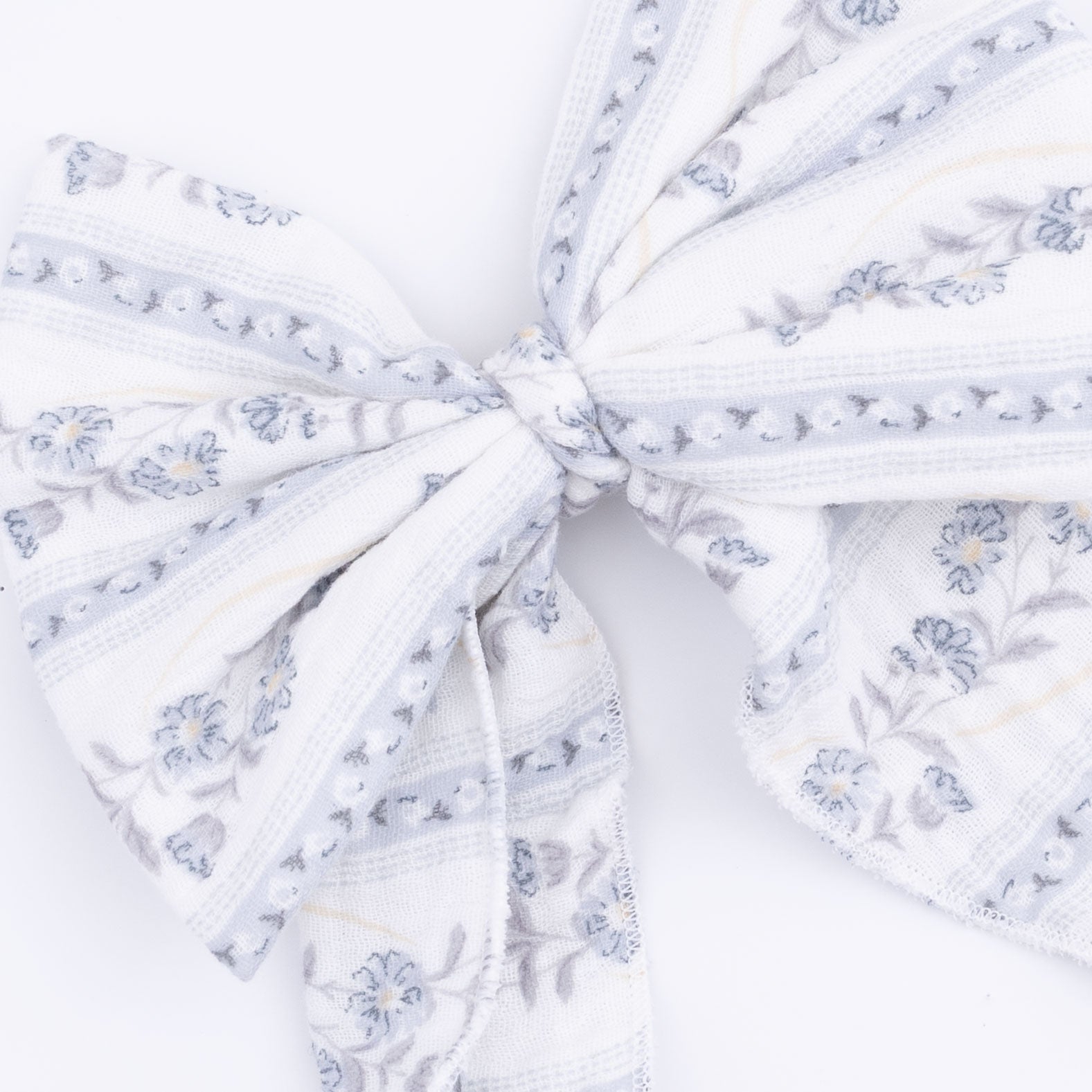 Kimberly Floral Stripe - Large Bow