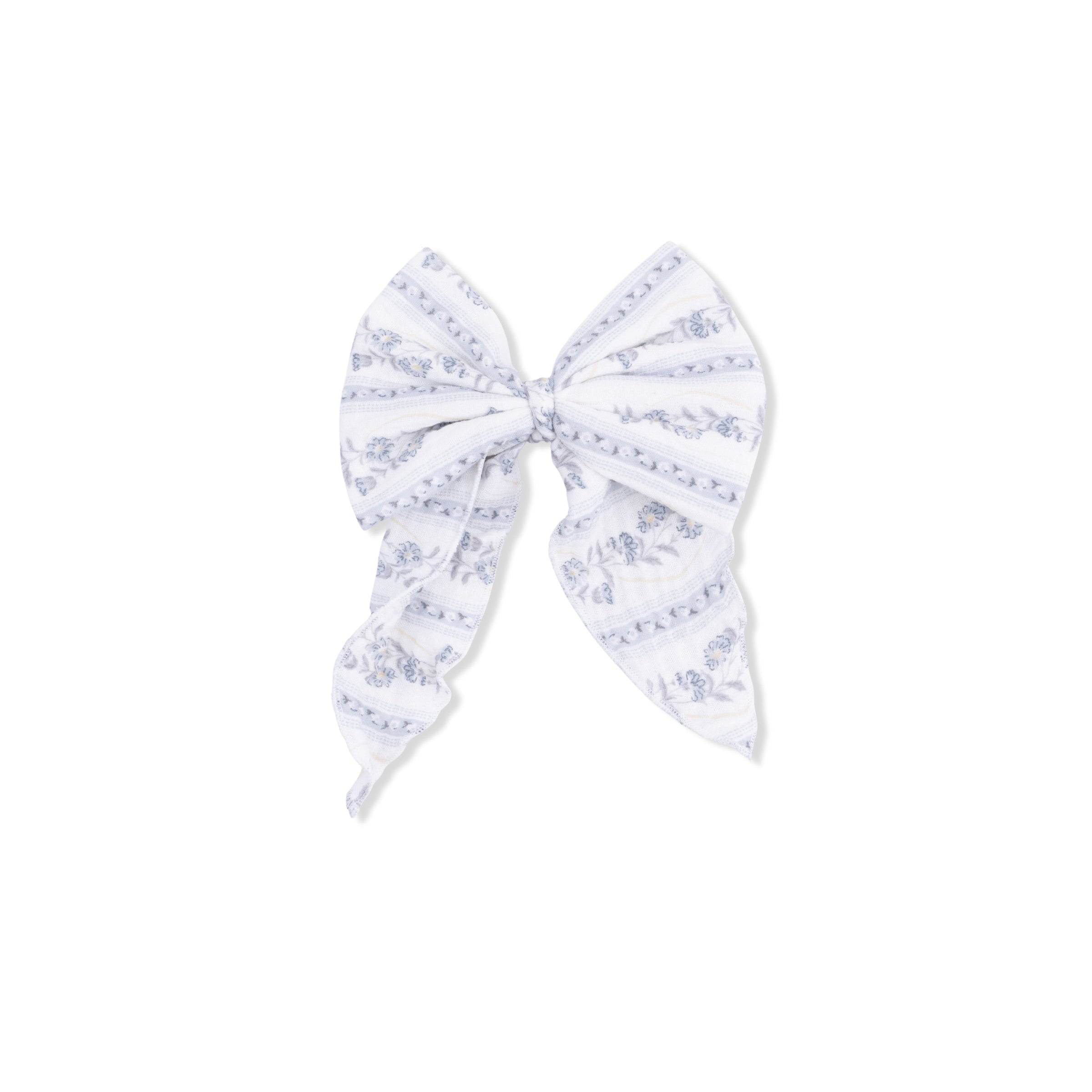 Kimberly Floral Stripe - Large Bow