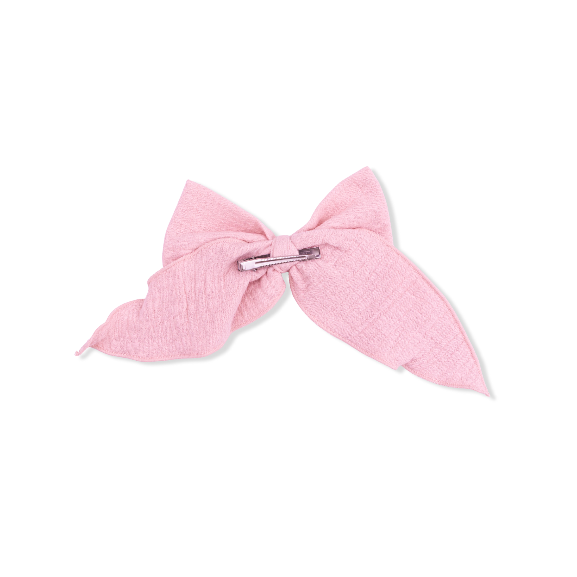 Solid Muslin Poignant Pink - Large Bow