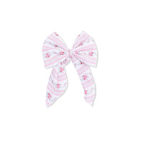 Winding Roses Stripe - Large Bow