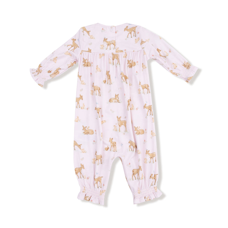Little Fawn - Smocked Long Sleeve Romper