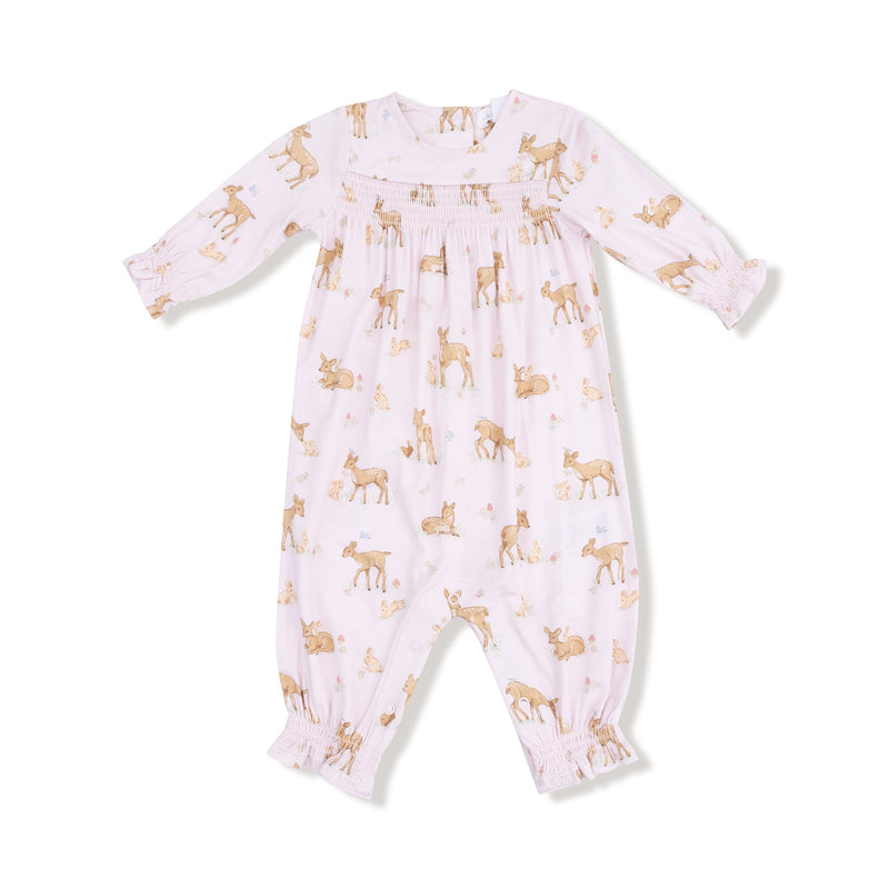 Little Fawn - Smocked Long Sleeve Romper