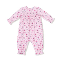 Rose Garden Trellis - Smocked Long Sleeve Romper