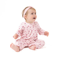 Rose Garden Trellis - Smocked Long Sleeve Romper