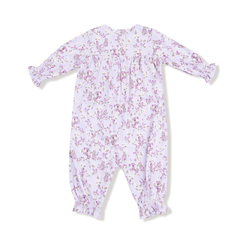 Sweet Dream Florals - Smocked Long Sleeve Romper