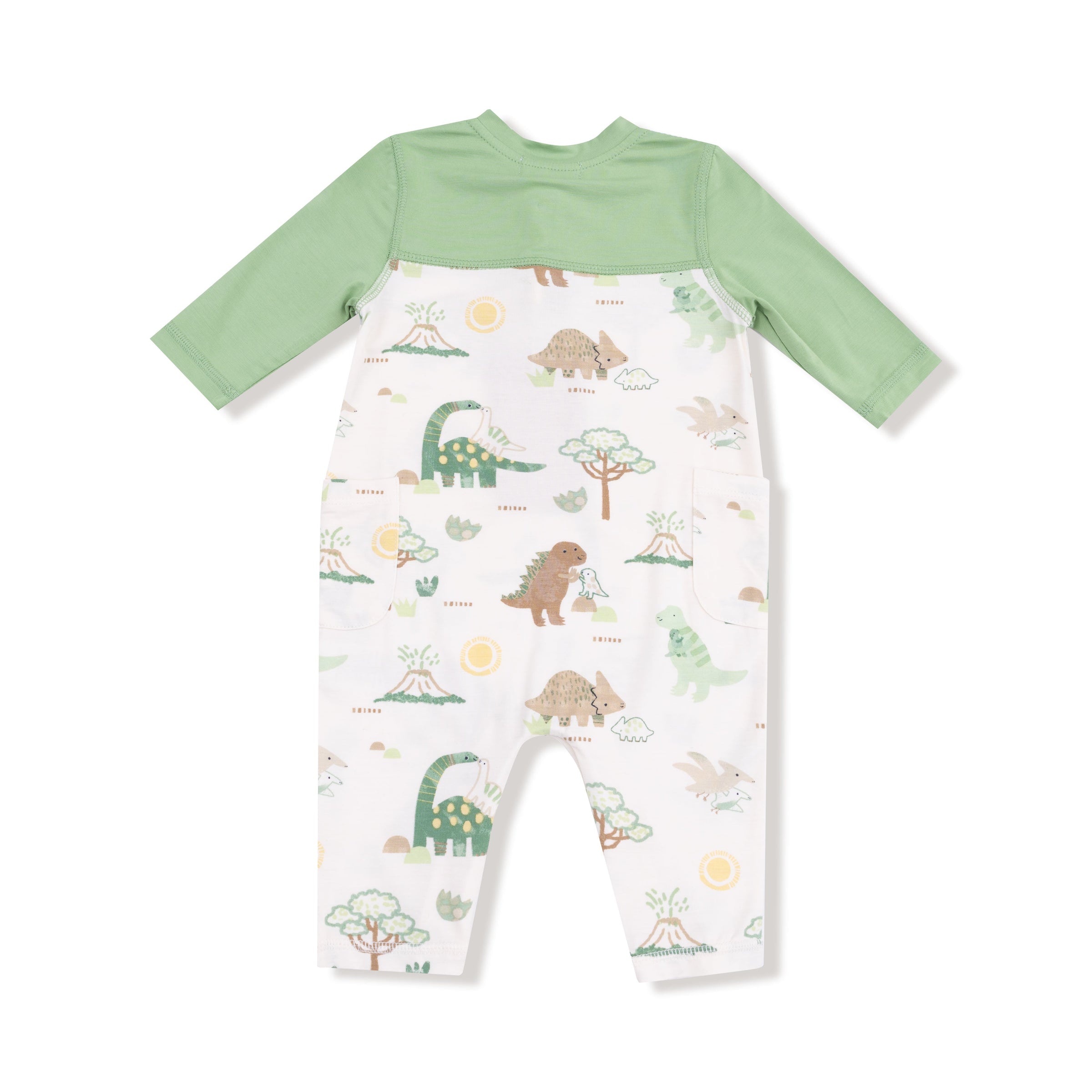 Baby Love Dinos - Romper with Contrast Sleeves