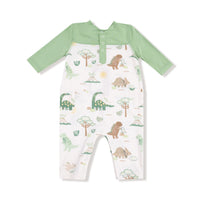Baby Love Dinos - Romper with Contrast Sleeves