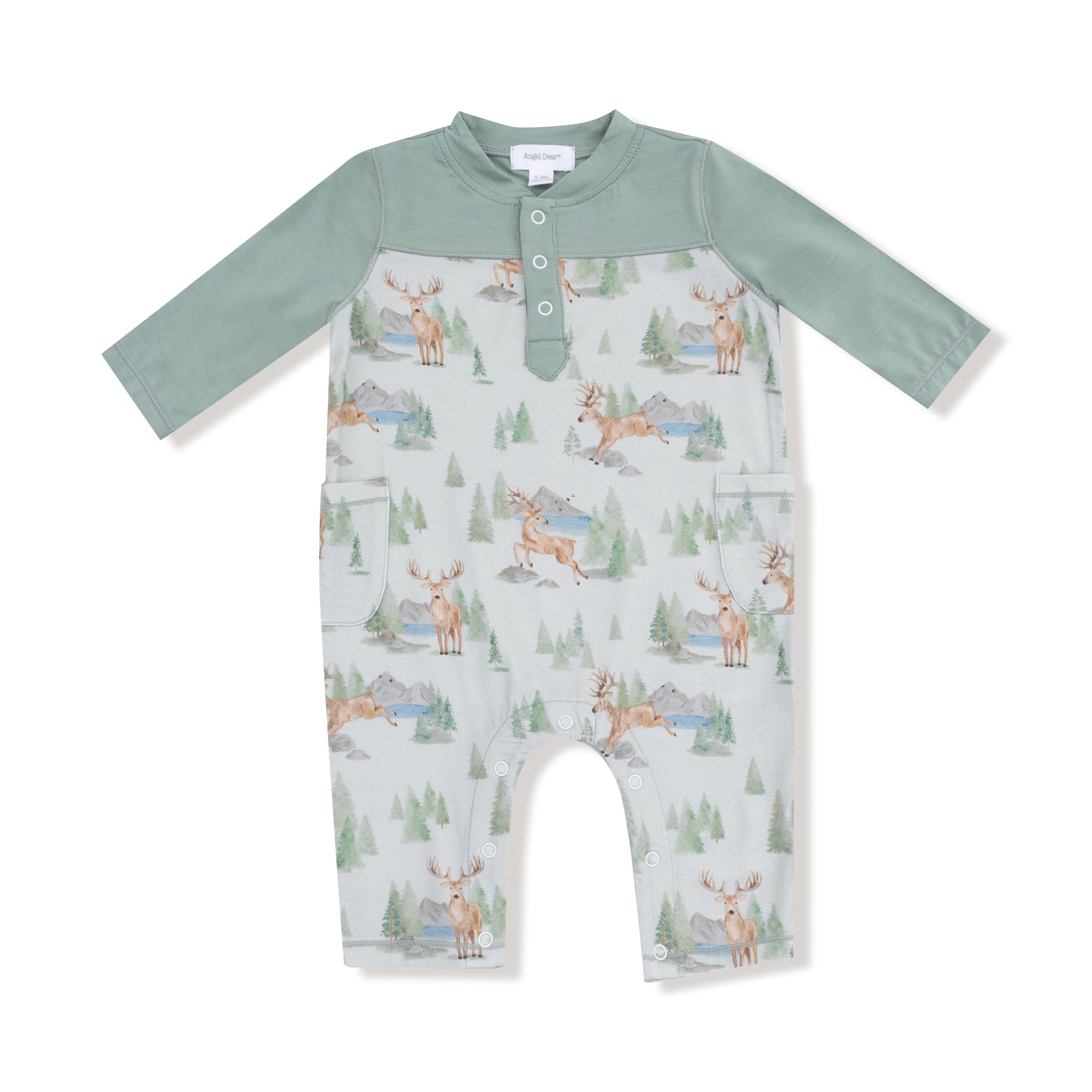 Buck Deer - Romper with Contrast Sleeves