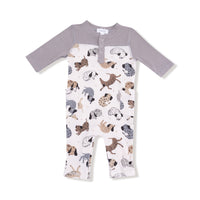 Cozy Pups - Romper with Contrast Sleeves