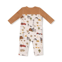 Hay Farmer - Romper with Contrast Sleeves