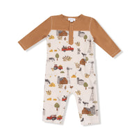 Hay Farmer - Romper with Contrast Sleeves