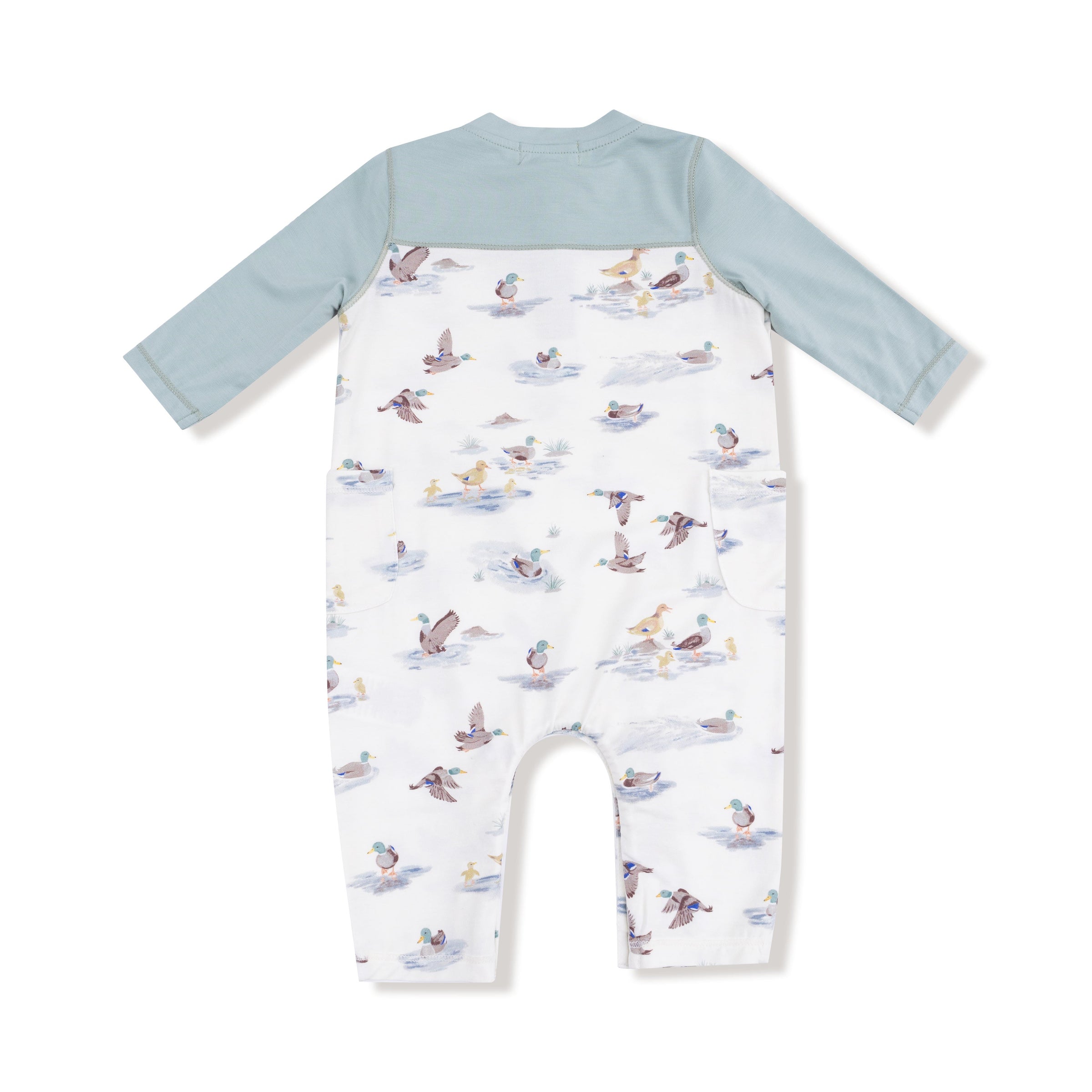 Migrating Mallards - Romper with Contrast Sleeves