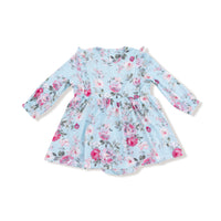 Charlotte Floral - Ruffle Long Sleeve Bodysuit Dress