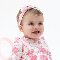 Vintage Pink Roses - Knot Headband