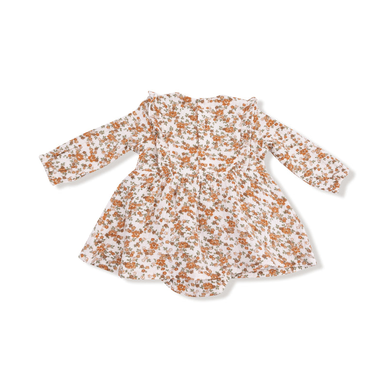 Prairie Calico - Ruffle Long Sleeve Bubble with Skirt