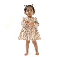 Prairie Calico - Ruffle Long Sleeve Bubble with Skirt