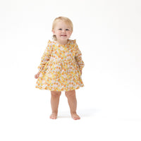 Sweet Amber Floral - Ruffle Long Sleeve Bubble with Skirt