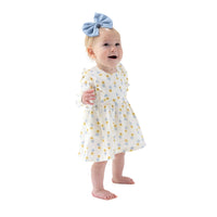 Western Sunflower - Ruffle Long Sleeve Bubble with Skirt