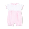 Baby Golf Carts - Pink - Ruffle Collar Romper with Piping and Picot