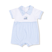 Baby Golf Carts - Blue - Polo Shortie with Contrast