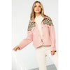 Leopard Suede Button Up Jacket