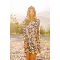 Vera-Snake Print Ruffle Dress