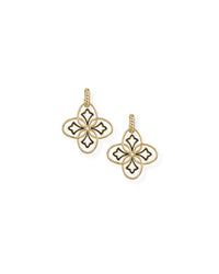 Heritage Mini Drop Earrings in Gold/Black