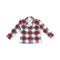Holiday Plaid - Kids Long Sleeve Coat Style with Pant