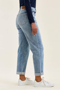 Mid Rise "BILLIE" Boyfriend Light Iced Indigo